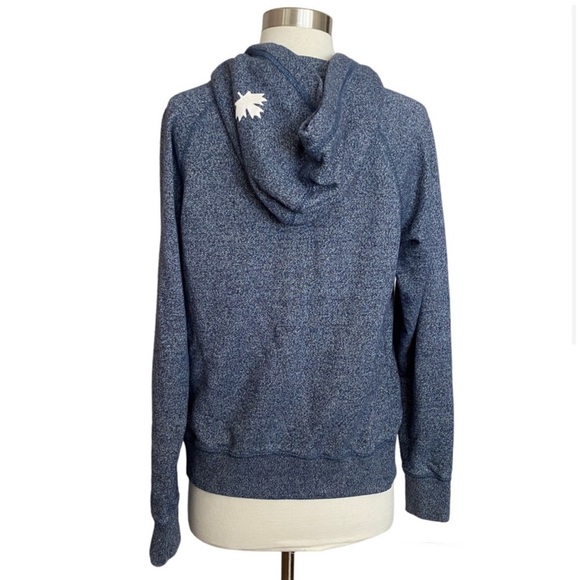 Roots Blue Zip-Up Sweater with Hood and Logo - Picture 2 of 5